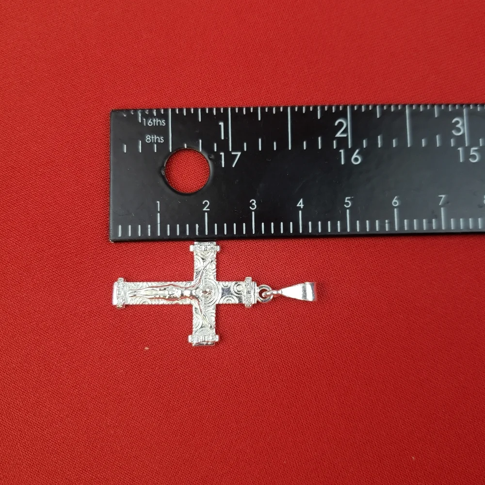 925 sterling silver‎ Crucifix pendant/ Jesucristo de plata fina 925 - Picture 3 of 6